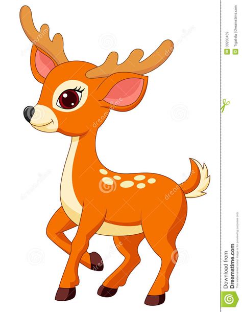 Cute Deer Cartoon Royalty Free Stock Images Image 33230469