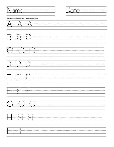 Printable Handwriting Worksheets For Kindergarten Lexias Blog