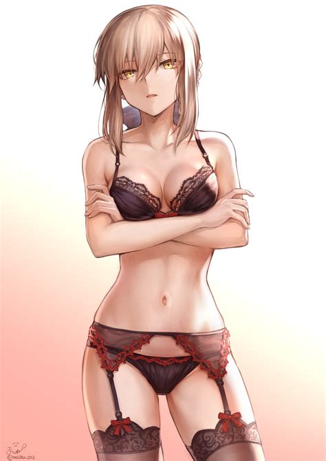 wallpaper saber fate grand order saber alter lingerie fate grand order anime girls simple