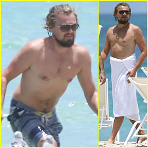 Leonardo Dicaprio Goes Shirtless For Ocean Swim In Miami Leonardo Dicaprio Shirtless Just