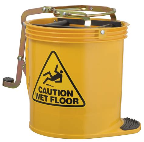 Mop Bucket Contractor 15l Yellow Chemicals And Cleaning Equipment