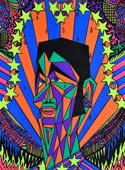 Poster Title Psychedelic Elvis Company Vagabond Creations Dayton