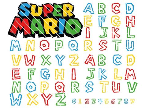 Super Mario Font Cricut Super Mario Letters Super Mario Font Silhouette