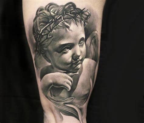 Baby Angel Tattoo By Sergey Shanko Tatuaje De Bebé ángel Tatuaje
