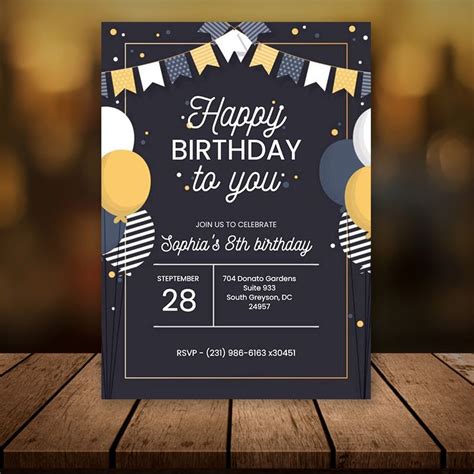 Plantilla De Invitacion De Cumpleanos En Free Vector Freepik Images