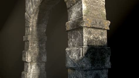 3d Model Medieval Fortress Stone Arch Vr Ar Low Poly Cgtrader