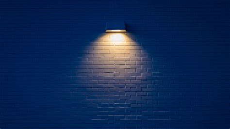 Download Wallpaper 1920x1080 Lamp Wall Brick Light