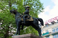 Duke of Brunswick Charles II on horse in Geneva Switzerland