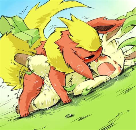Rule 34 Blush Cute Fang Dominant Feral Eeveelution Flareon Furry Grass Leafeon Licking