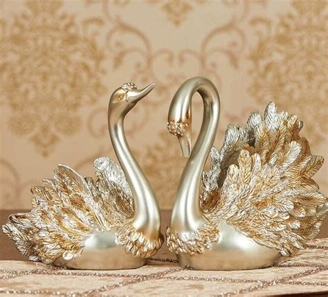Antique Pair Swan Couple Statue For Decor My Aashis