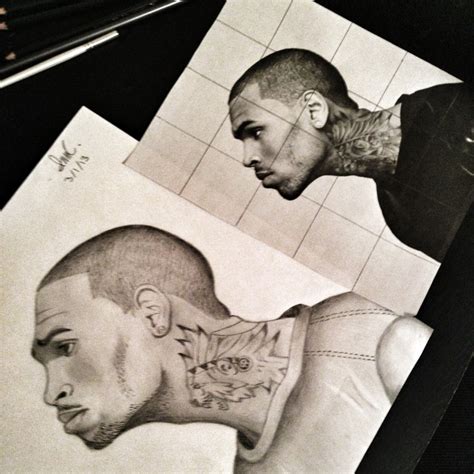 Chris Brown My Drawings Male Sketch Portrait Tattoo