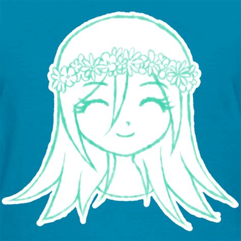Cute Anime Girl T Shirt Flower Crown More Colors