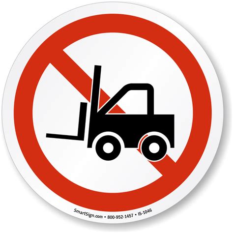 No Forklift Symbol Iso Prohibition Sign Sku Is 1046