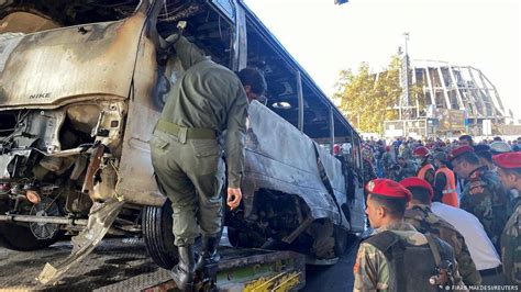 Syria Deadly Twin Bus Blasts Rock Damascus Frontline