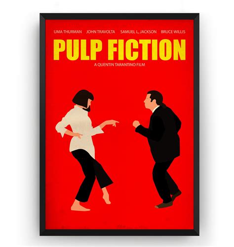 pulp fiction print art poster etsy uk