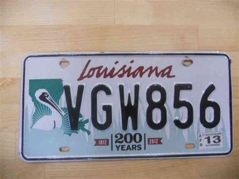 Louisiana License Plates Sale Buying Both Real License