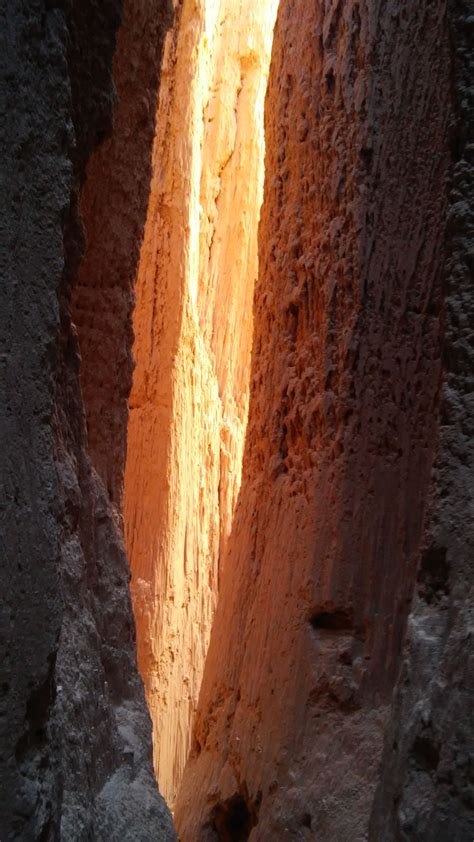 Sunlight Shining In The Slot Canyon Moon Cave Cathedral Gorge State
