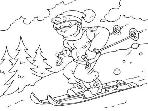 Winter Sports Coloring Pages At Free Printable