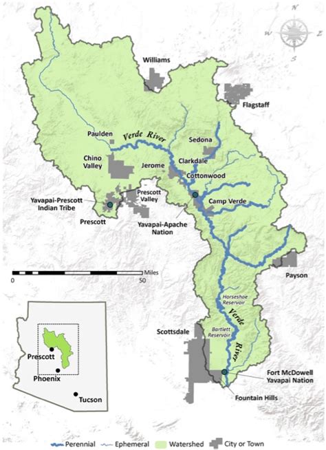 Watershed Map Friends Of The Verde River