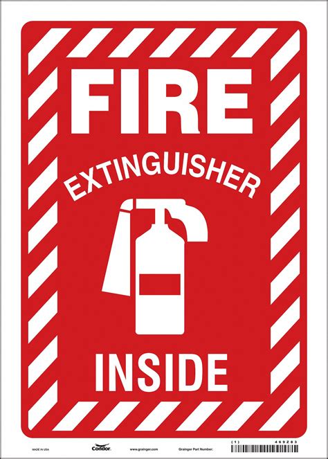 Condor Safety Sign Fire Extinguisher Inside Sign Header