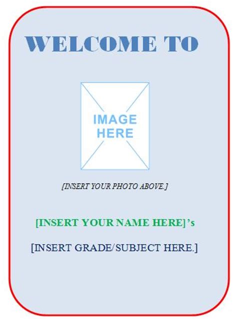 An attention line makes more sense when using the title alone. Sample Classroom Wall/Door Sign Template | Formal Word ...
