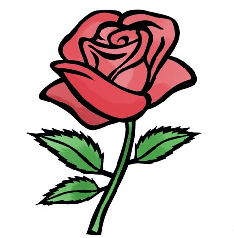 Red Rose Cartoon Clipart Best