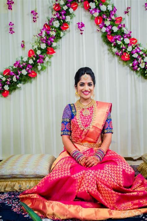 Royal Blue And Pink Silk Saree Vlrengbr