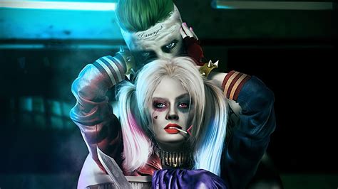 Joker And Harley Quinn Wallpaper Desktop Suicide Squad Poster Film Art Hall Harley Quinn