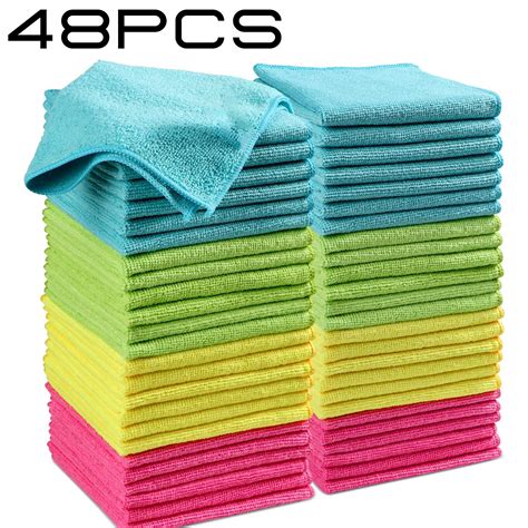 48pcs microfibre cleaning cloths dusters car bathroom polish towels ebay