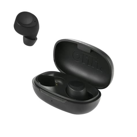 Onn True Wireless Headphones With Charging Case Black