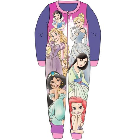 Disney Princess Girls All In One Piece Sleepsuit Pyjamas Age 2 3 4 5 6 Years Ebay
