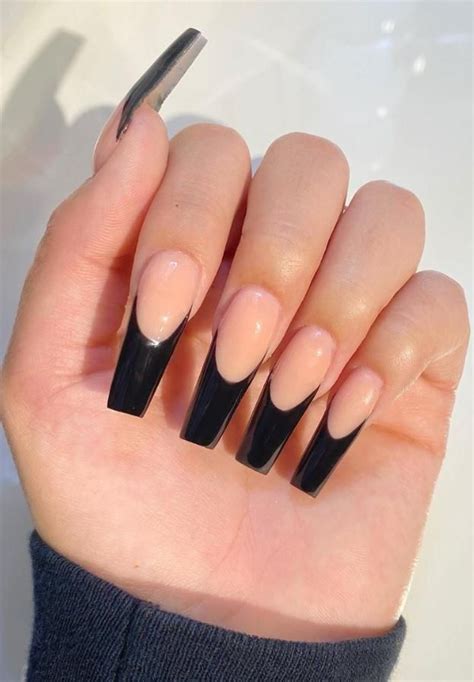 48 Of These Black Coffin Nails Art Enhancements Are The Most