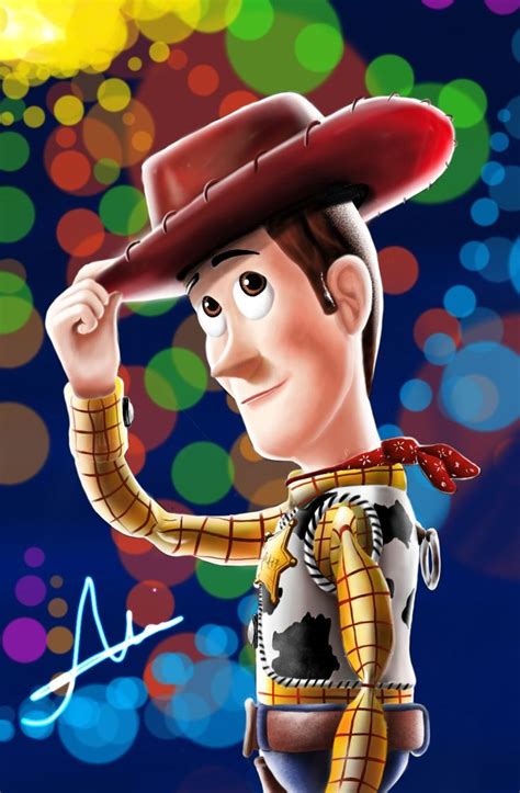 Digital Painting Of Woody From Toy Story 4 Disney Characters