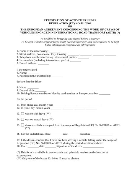 Attestation Of Activities 2020 2021 Fill And Sign Printable Template