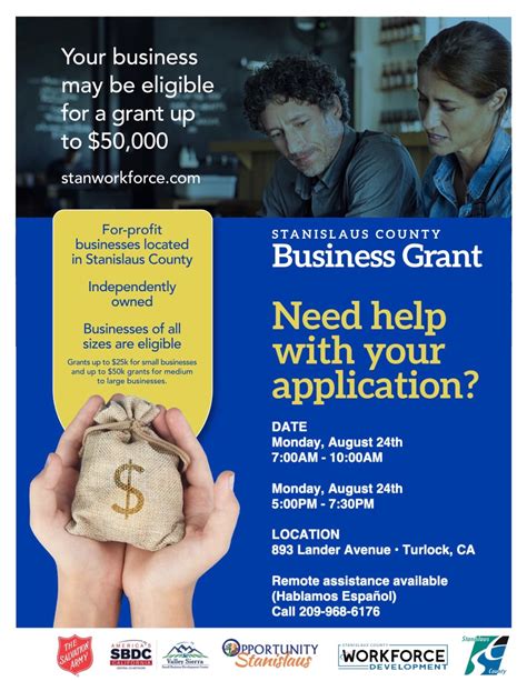 Turlock Stanislaus County Grant Assistance Central California Sbdc