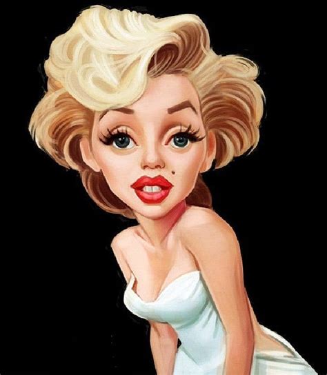 Marilyn Monroe Caricature Caricature Cartoon Art Cele