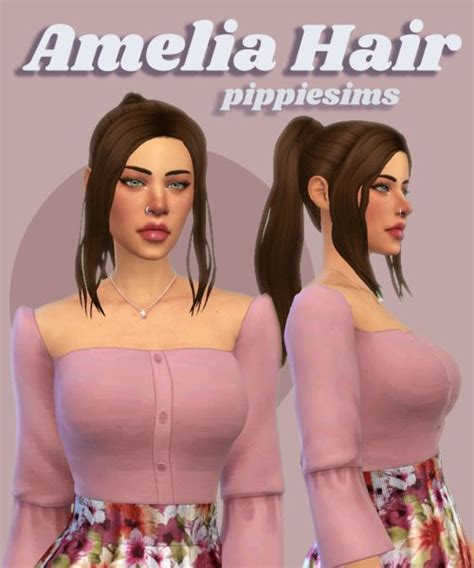 Amelia Hair Sims 4 Mods Clothes Sims 4 Sims