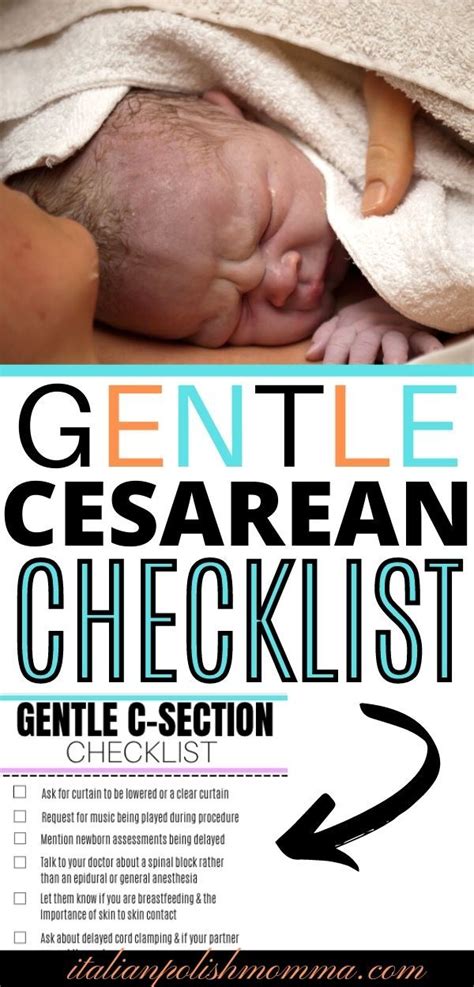 Gentle C Section Birth Plan Printable