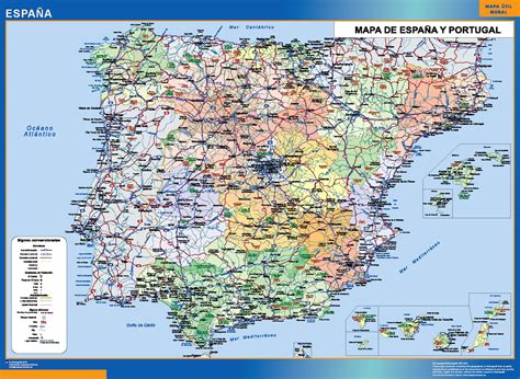 Mapa España Provincial Simple Mapas España Y El Mundo