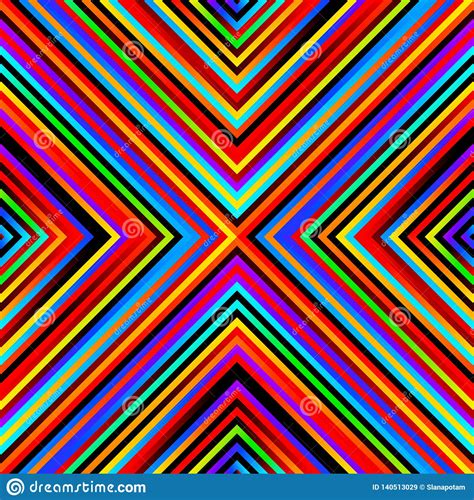 Crazy Squares Bright Geometric Pattern With Bold Neon Colors Stock