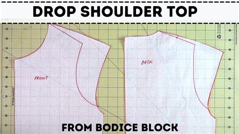 How To Draft A Drop Shoulder Top Quick And Easy Tutorial Youtube