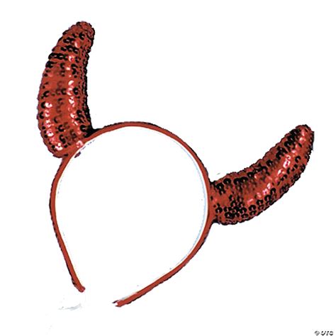 Red Sequin Devil Horns Headband