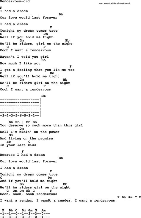 Bruce Springsteen Song Rendezvous Lyrics And Chords