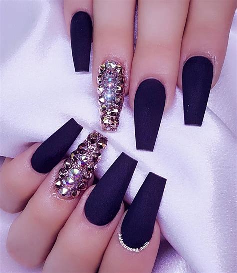 Acrylic Matte Coffin Nails Glitter Tips Color Short Acrylic Nails
