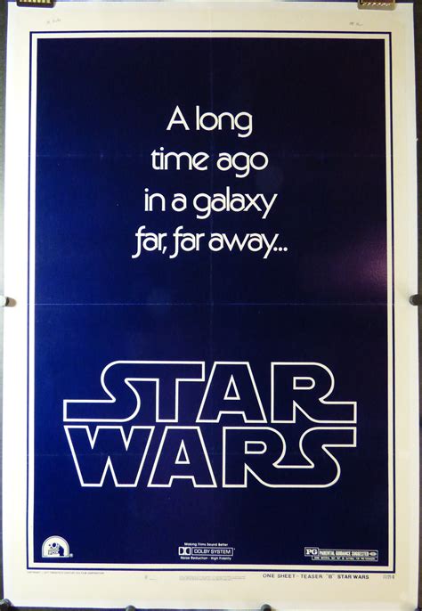 Star Wars Teaser Style B Original Movie Theater Poster With Gau Logo