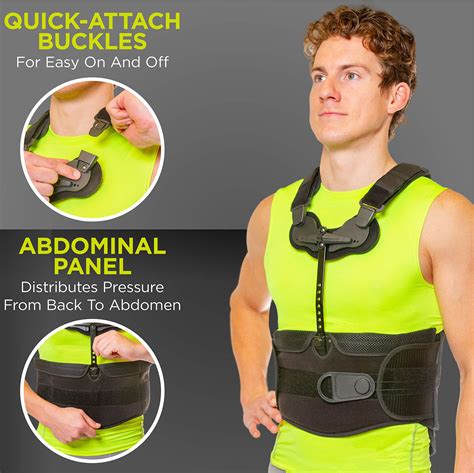 Tlso Thoracic Full Back Brace Treat Kyphosis Osteoporosis Compression
