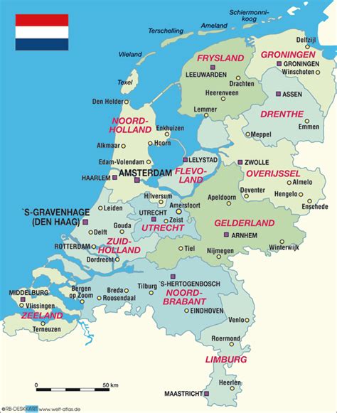 Die karte zeigt die niederlande, die im die niederlande (im deutschen plural; Karte von Niederlande, politisch (Land / Staat) | Welt ...