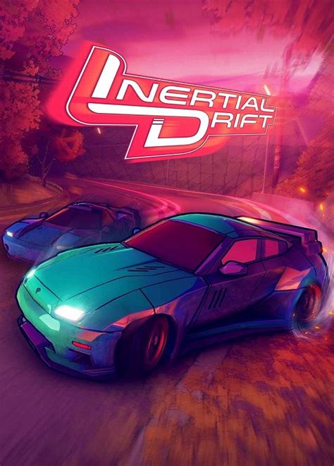Two Cars Driving Down A Road With The Words Interfal Drift On It