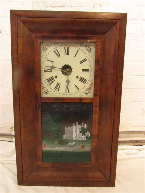 A 19th Century Mahogany Cased 30 Hour American Wall Clock By Jerome And Company Newhaven Connec