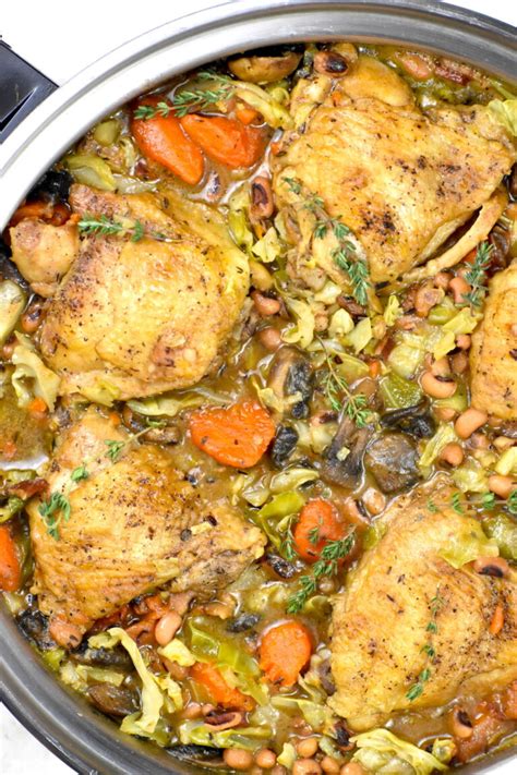 Southern Braised Chicken With Black Eyed Peas Gypsyplate